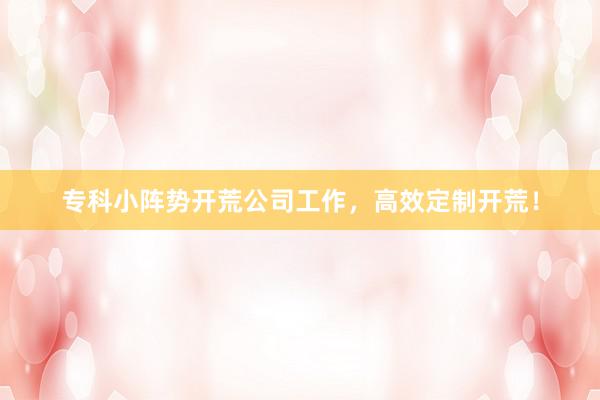 专科小阵势开荒公司工作，高效定制开荒！